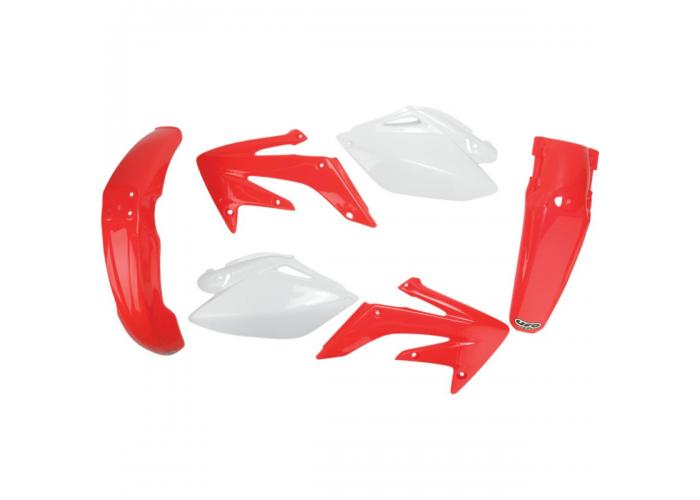 Kit plastice Honda CRF250 2008, alb/rosu, culoare OEM