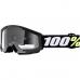 Ochelari copii ATV/cross 100%  Strata Mini Grom Black, sticla clara