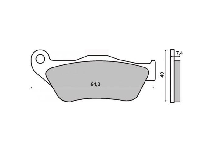 Placute frana (Sinter) Yamaha RX Xmax 125-250 '05-'07