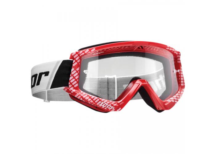 Ochelari Atv/Cross Thor Combat culoare rosu/alb