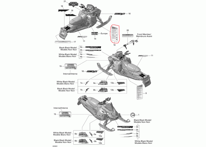 Abtibild avertizare/securitate Ski Doo nr.10