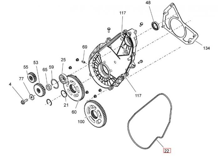 O-ring capac transmisie Ski Doo Summit 800 2008-2013 poza nr.22