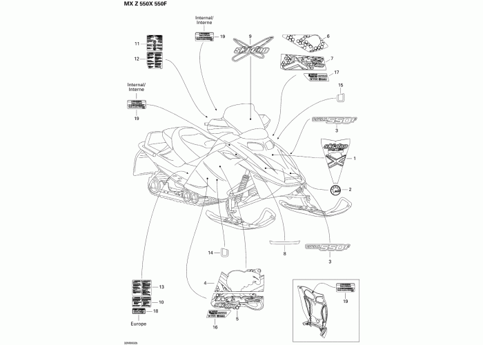 Abtibild 2005 MX Z 600 HO Trail & Adrenaline & X nr.19