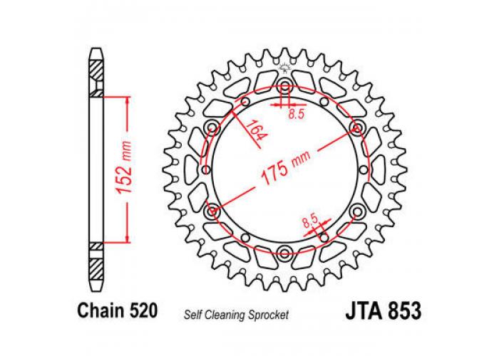 Pinion spate AL 520 Z40 JTA853.40