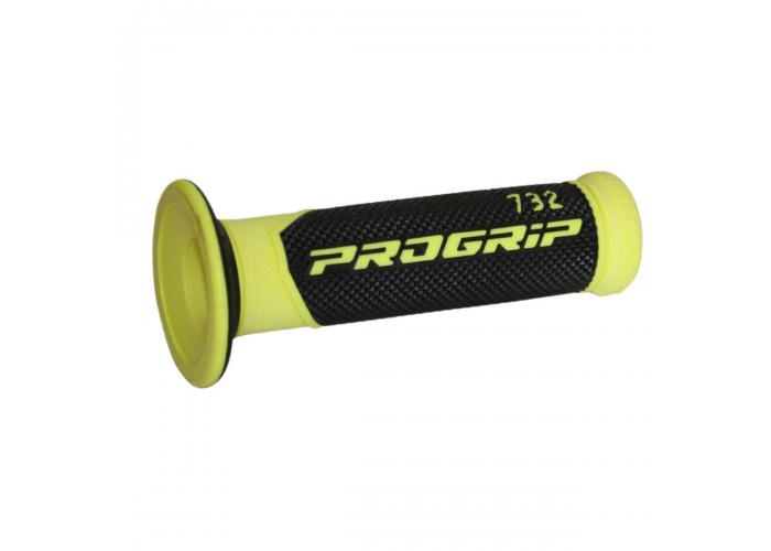 Mansoane  Progrip 732- capat inchis; ghidon 22mm;  L 125mm Culoare Negru/Galben fosforescent