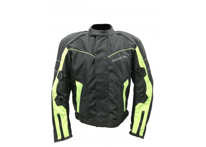 Geaca Moto Textil kalifornia king cu protectii culoare Negru/Verde marimea L