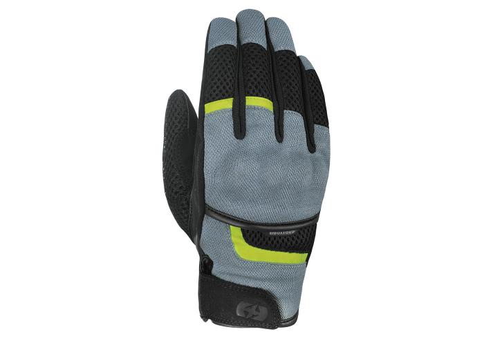 Manusi piele+textil Oxford Brisbane Air Glove, negru/gri, 3XL
