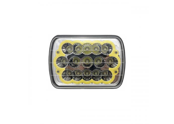 Proiector Moto/Atv cu 3 moduri de lumina, 61 LED-uri, 12V-24V/24W - lumina alb/rece, galben