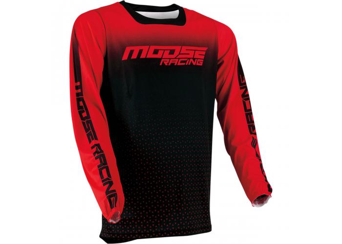 Tricou motocross Moose Racing M1 culoare Negru/Rosu marime L