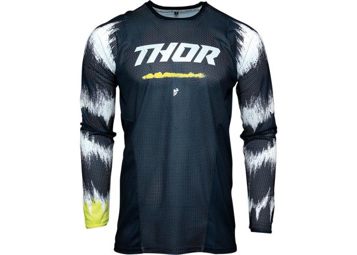 Tricou THOR Pulse Air Rad, Alb/Negru, XL