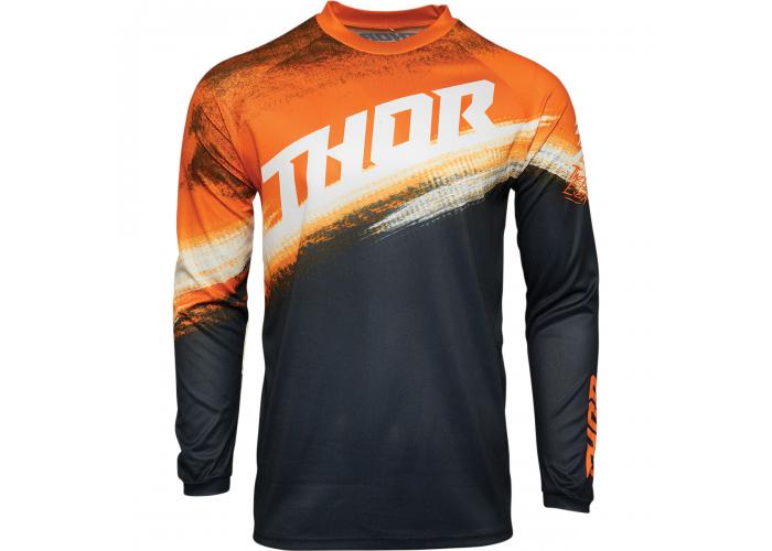 Tricou motocross Thor Sector Vapor culoare Negru/Portocaliu marime 3XL