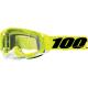 Ochelari cross/atv 100% Racecraft 2 Yellow  lentila clara culoare rama verde/alb