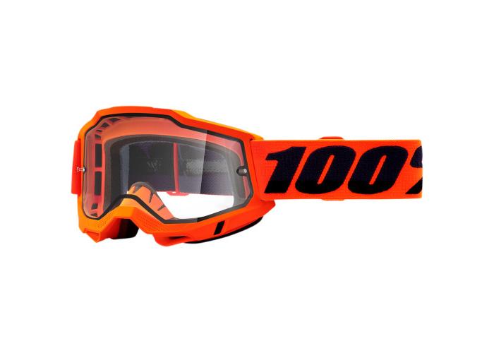 Ochelari cross/atv 100% Accuri 2 Enduro, lentila clara, culoare rama portocaliu