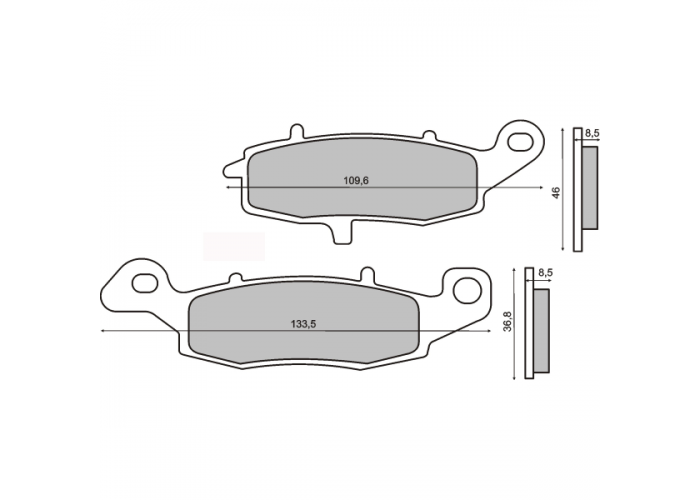 Placute frana sinter Suzuki GS 500 fata