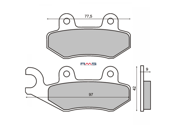 Placute frana Kymco Agility 50 07/ Malaguti Centro 160 08 MCB689