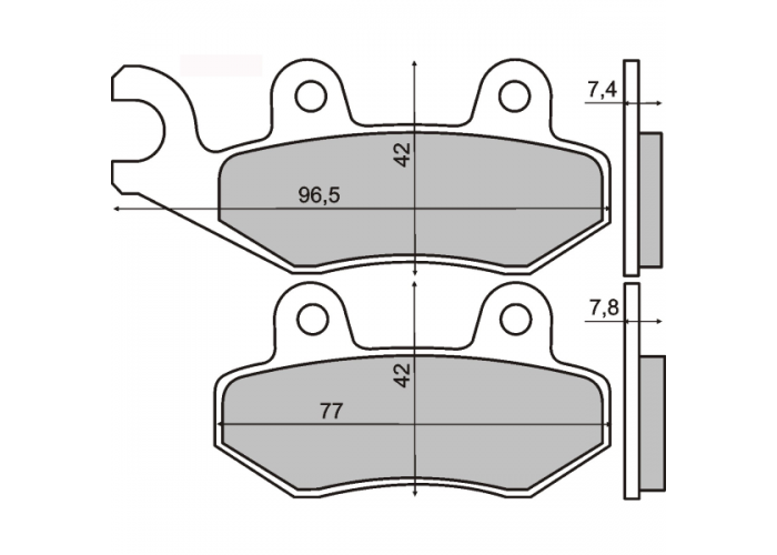 Placute frana fata sinter Peugeot LXr 125cc 2010>