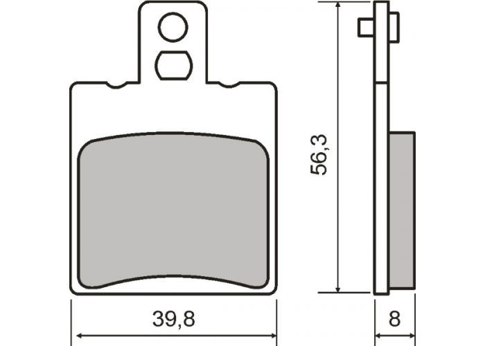 Placute frana Malaguti Ciak 125-150 '00-'06 /F18 '00-'02 /Leonardo 125-150 '99