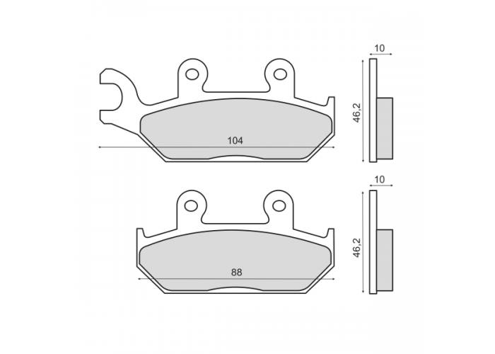 Placute frana (Sinter) Yamaha XTZ 660 Tenere 1991-1996