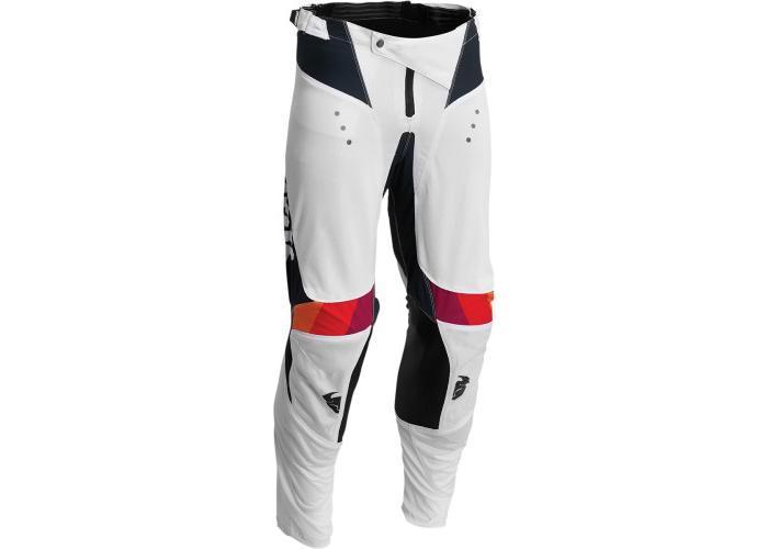 Pantaloni atv/cross Thor Pulse React, culoare alb/negru, marime 38