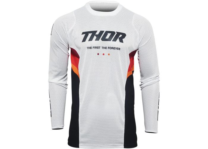 Tricou atv/cross Thor Pulse React, culoare alb/negru, marime 3XL