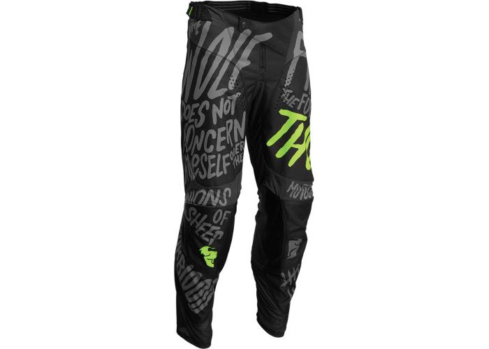 Pantaloni atv/cross copii Thor Pulse Counting Sheep, culoare negru/acid, marime 24