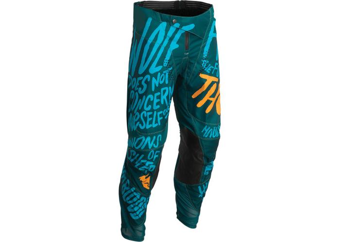 Pantaloni atv/cross copii Thor Pulse Counting Sheep, culoare turcoz/portocaliu, marime 20