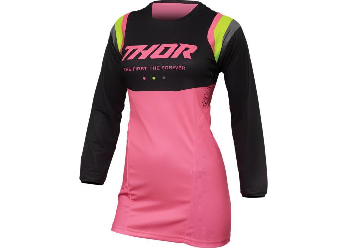 Tricou atv/cross dama Thor Pulse Racewear Rev, culoare gri/roz, marime XS