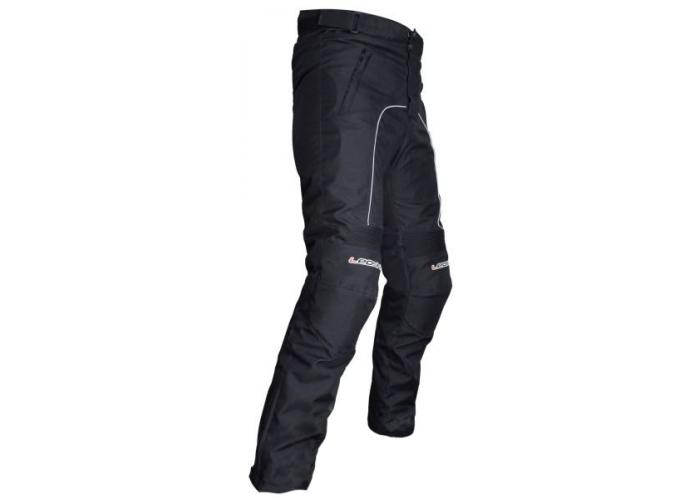 Pantaloni moto textili impermeabili Leoshi, culoare negru, marime M