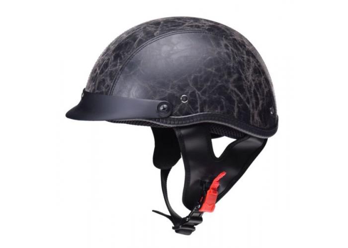 Casca moto/scuter Braincap Vintage TN8989, imitatie piele, marime L, culoare negru