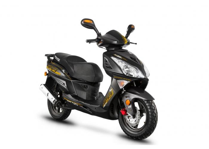 Scuter Barton Falcon 50cc, culoare negru/galben