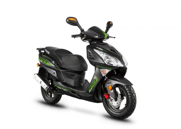 Scuter Barton Falcon 50cc, culoare negru/verde