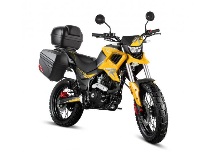 Motocicleta Barton Hyper 125cc, culoare negru/galben, cu topcase