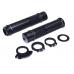 Set mansoane moto, carbon si cauciuc, culoare carbon