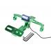 Suport numar cu lampa pentru moto & atv, din aluminiu, culoare verde, universal