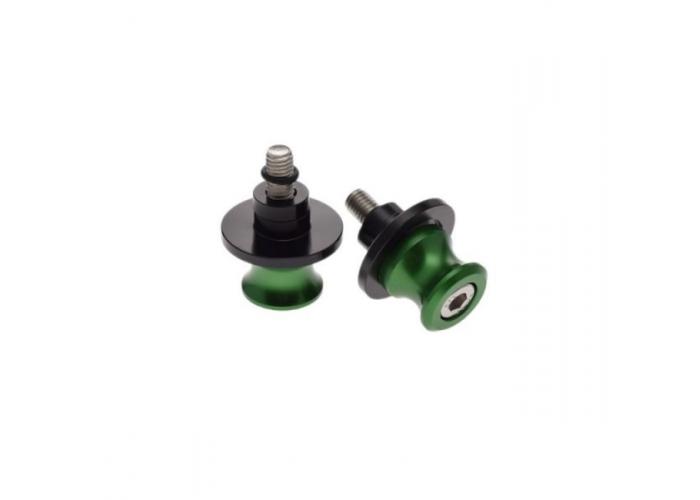 Adaptor pentru bascula moto, stander cu gheare, filet M8x1.25, culoare verde