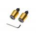 Set 2 capeti ghidon conici, pentru motociclete, culoare auriu, diametru 17.7mm