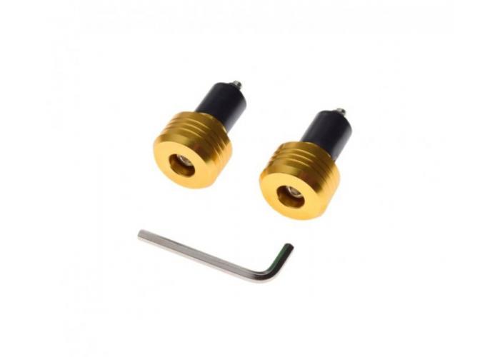 Set 2 capeti ghidon drepti, pentru motociclete, culoare auriu, diametru 17.7mm