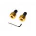 Set 2 capeti ghidon drepti, pentru motociclete, culoare auriu, diametru 17.7mm