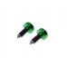 Set 2 capeti ghidon drepti, pentru motociclete, culoare verde, diametru cauciuc 13mm