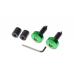 Set 2 capeti ghidon drepti, pentru motociclete, culoare verde, diametru cauciuc 13mm