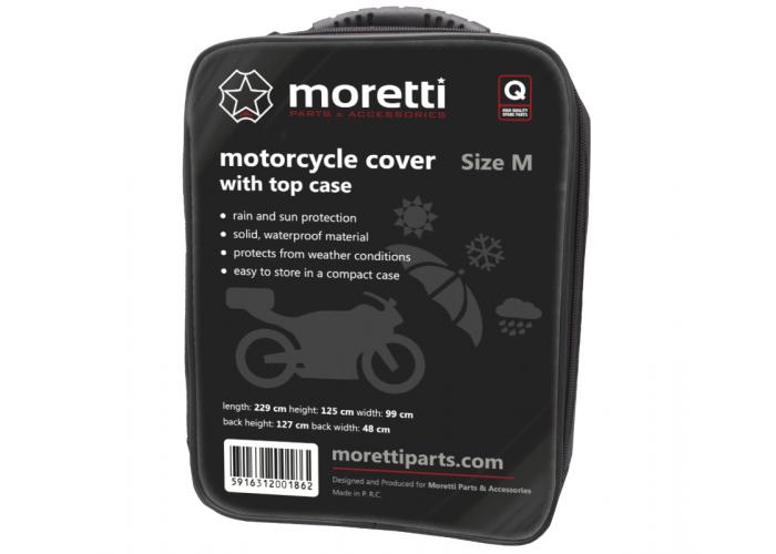 Prelata moto impermeabila, pentru motociclete cu top case, marime M