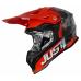 Casca motocross/atv JUST1 J39 Kinetic Camo, culoare gri/rosu/portocaliu fluo, marime L