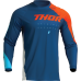 Tricou motocross/enduro Thor Sector Edge, culoare albastru/portocaliu, marime XL