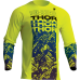 Tricou motocross/enduro Thor Sector Atlas, culoare galben fluo/albastru, marime 2XL