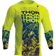 Tricou motocross/enduro Thor Sector Atlas, culoare galben fluo/albastru, marime XL