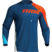 Tricou atv/cross copii Thor Sector Edge, culoare bleumarin/rosu, marime 2XS