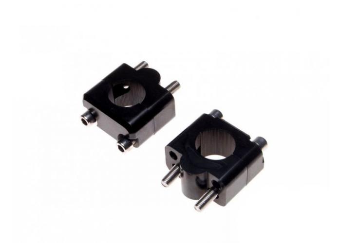 Set adaptor/inaltator prindere ghidon de la 22mm la 28mm, culoare negru