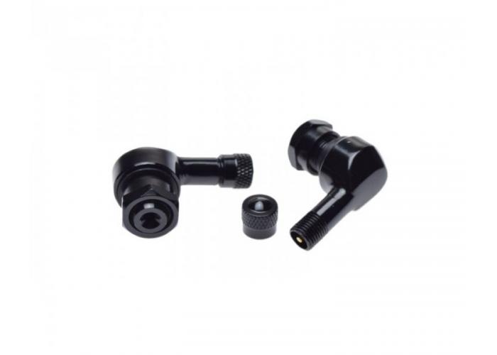 Set 2 valve demontabile roata moto, culoare negru