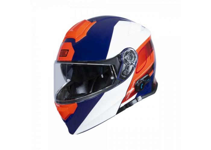 Casca moto Origine Delta BT Row rabatabila cu ochelari, Bluetooth incorporat, culoare rosu/alb, marime M