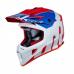 Casca motocross Origine Hero Thunder, culoare albastru/alb/rosu, marime M